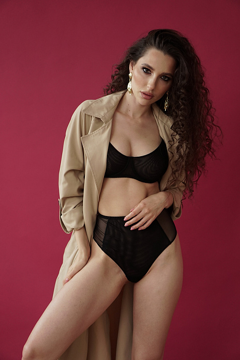 Бюстгальтер двойная сетка CHIC BLACK   